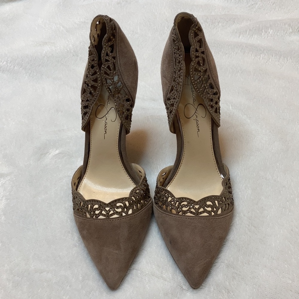 Jessica Simpson Leather Upper Heels